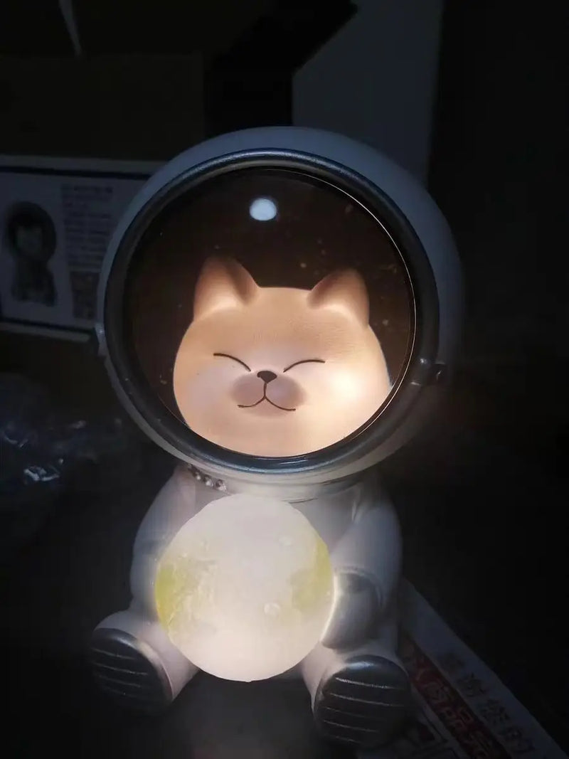 Lâmpada noturna nova com carregamento usb, lâmpada led para berçário, lua, astronautaro, decoração.