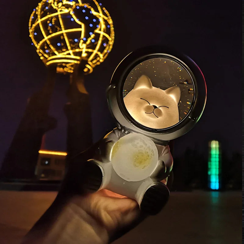 Lâmpada noturna nova com carregamento usb, lâmpada led para berçário, lua, astronautaro, decoração.