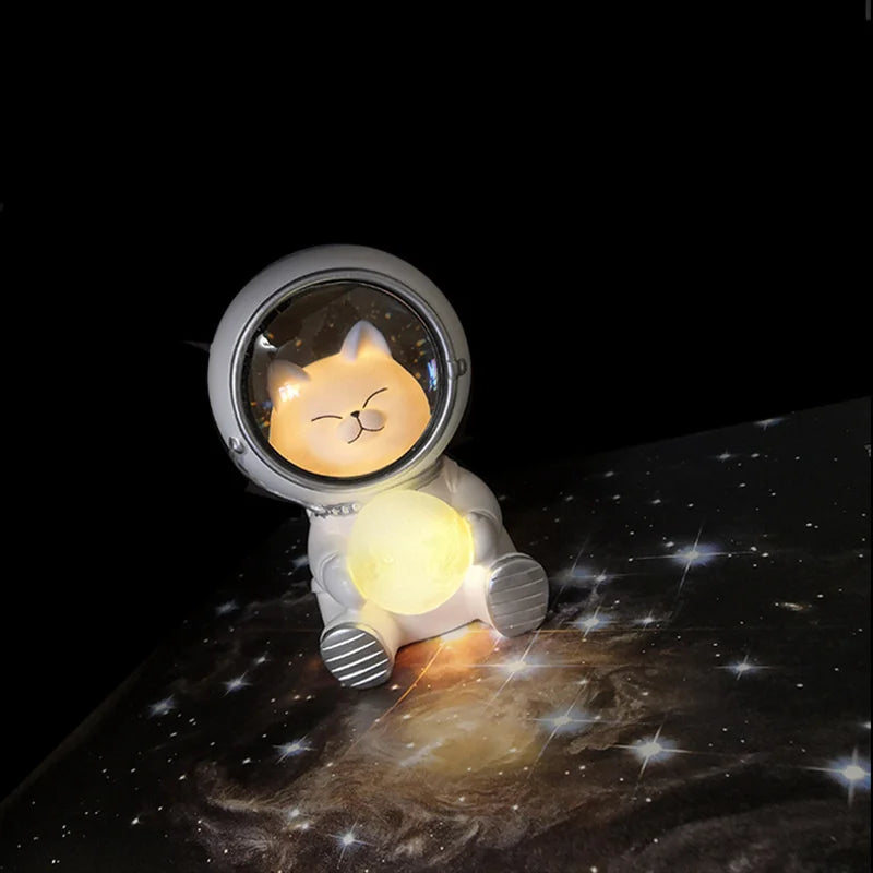 Lâmpada noturna nova com carregamento usb, lâmpada led para berçário, lua, astronautaro, decoração.